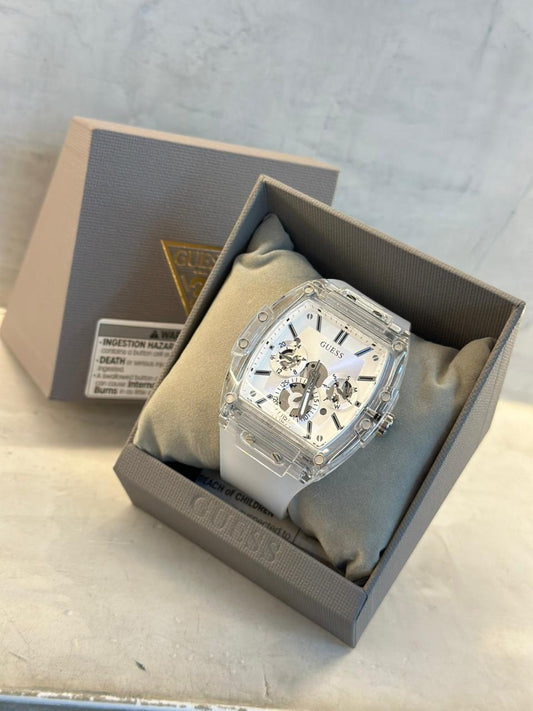 RELOJ GUESS PHOENIX TRANSPARENTE ORIGINAL